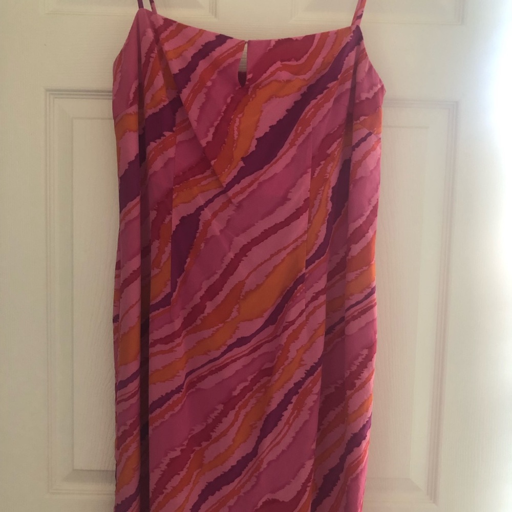 Spaghetti strip silk dress